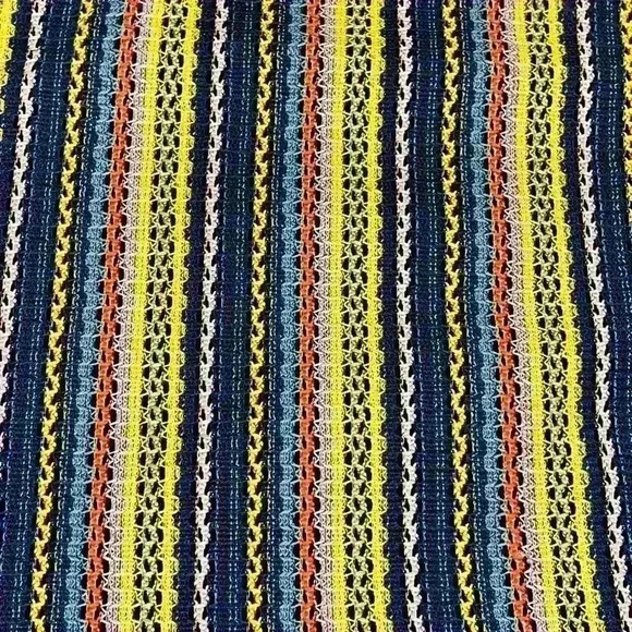 TEXTURE & THREAD by MADEWELL Tie Shoulder Tank Top in Rainbow Crochet sz small - Picture 6 of 11